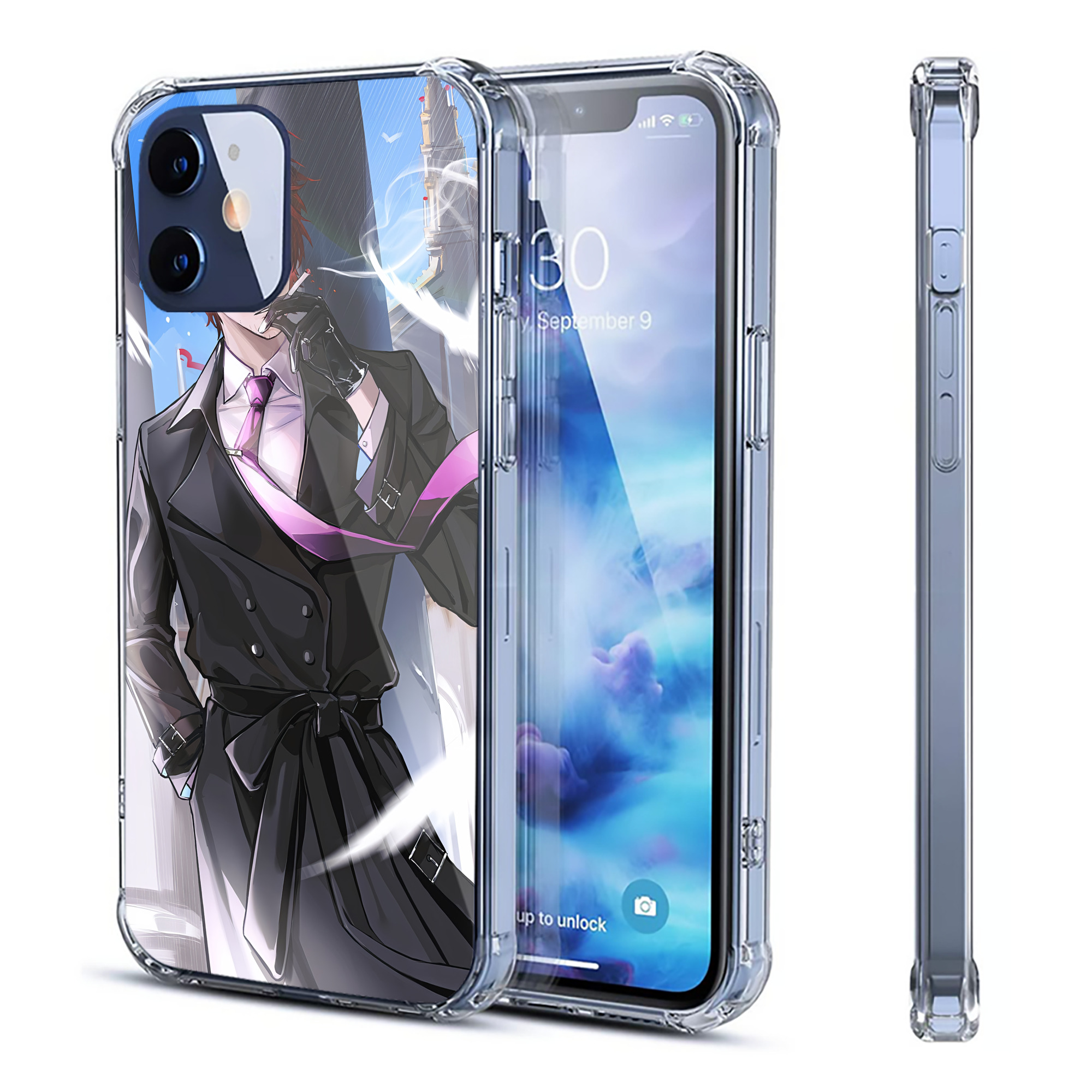 （画像用） 文豪ストレイドッグス Bungo Stray Dogs 【iPhone 12シリーズ対応】透明スマホケース（クリアソフトケース）